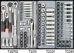 Schwarzer Werkzeugwagen mit 8 Schubladen und 376 Werkzeugen