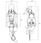 Elektrischer Karweilier 230V 0,16 Tonnen mit Standard 28 Meter Hubhohe