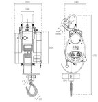 Elektrischer Karweilier 230V 0,30 Tonnen mit Standardhubhohe 28 Meter