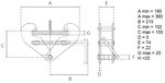 Tragerklemme 1 Tonne Schwarz