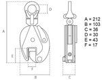 Universal-Plattenklemme 0,5 Tonnen