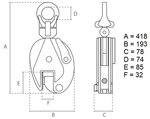 Universal-Plattenklemme 3 Tonnen