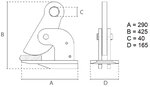 Horizontale Plattenklemme 4,5 Tonnen