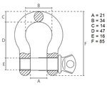 Harfenschakel mit Brustbolzen 2 Tonnen x 30 Stuck