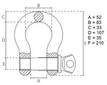 Harfenschließe mit Brustbolzen 12 t x4 Stuck