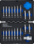 Schraubenausdreher-Satz fur Innensechskant 1,5 - 10 mm / T-Profil (fur Torx) T10 - T55 19-tlg