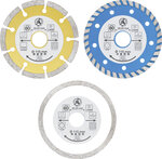 Diamant-Trennscheiben-Satz Bohrungs-Ø 20 mm Ø 115 mm 3-tlg