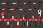 Schwarze Trolleys mit 8 Schubladen und 233 Werkzeugen (OnDemand EVA)
