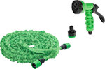Wasserschlauch Textil flexibel mit Garten-Handbrause mit 7 Funktionen 7,5 - 22 m
