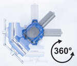 Parallel-Schraubstock 100 mm Spannbacken 360° drehbar