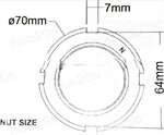 4-Zahn-Schlussel 72 mm fur Scania-Getriebe und Differential-Ringmutter