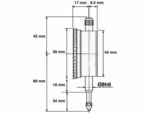 Analoges Zifferblatt Durchmesser 58mm Doppelanzeige 0,001mm