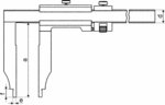 Klassischer Messschieber din862 , Feineinstellung, metrisch 1000x150mm