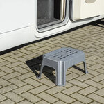 Tritthocker grau Kunststoff 42 5 x 27 5 x 23 cm