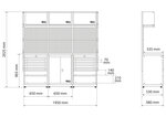 Schrankwand-System Starter-Paket Holz 3 Module