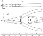 Sprengringzangen-Satz 175 mm 4-tlg