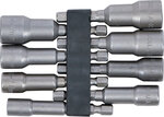 Steckschlüssel-Einsatz-Satz Sechskant | Antrieb Außensechskant 6,3 mm (1/4) | für Bohrmaschinen | SW 6 - 13 mm | 8-tlg.