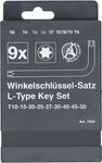 Winkelschlussel-Satz T-Profil (fur Torx) T10 - T50 9-tlg