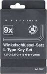 Winkelschlussel-Satz Innensechskant 1,5 - 10 mm 9-tlg