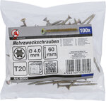 Mehrzweckschrauben T-Profil (fur Torx) T20 4,0 x 60 mm 100 Stuck