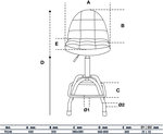 Werkstatt-Drehstuhl mit Lehne hohenverstellbar