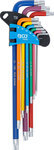 Winkelschlussel-Satz Multicolour extra lang T-Profil (fur Torx) T10 - T50 9-tlg
