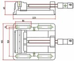 Universal-Bohrbackenzwinge mit festem Prisma Backenbreite 125 mm Backenoffnung 120 mm Backenhohe 30 mm