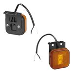 Seitenmarkierungsleuchte 12 24V orange 65 x 65 mm LED mit Halter