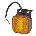 Seitenmarkierungsleuchte 12 24V orange 65 x 65 mm LED mit Halter