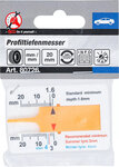 Profiltiefenmesser mit Schlusselanhanger 0 - 20 mm