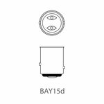 Autolampe 12V 21 5W BAY15d x10 Stuck