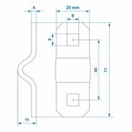 Montagehalterung fur D-Ring 6 mm x10 Stuck