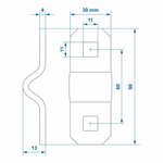 Befestigungswinkel fur D-Ring 10mm x10 stuck