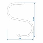 S-Haken Durchmesser 4 mm 6,5x7,5 cm x10 Stuck