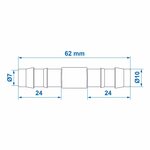 Schlauchverbinder gerade 10mm pro Stuck
