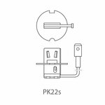 Autolampe 12V 55W PK22s H3 im Karton x10 stuks