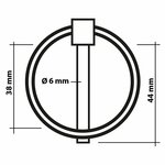 Splintstift 6mm mit Ring 2 Stuck