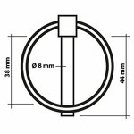 Splintstift 8mm mit Ring 2 Stuck