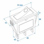 Wippschalter LED blau 12V 24V-max. 10A