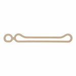 Faltbares Anhangerfenstergummi mit Doppelose - Set mit 10 Stuck