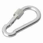 Metallkarabiner 6x60mm mit Schraubverschluss x10 Stuck