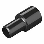 Abflussrohr ubergangsstuck  dia 28 mm auf  dia 19 mm PE schwarz