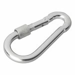 Metallkarabiner 8x80mm mit Schraubverschluss x10 Stuck