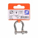 Kurzer Harfenverschluss 6mm  A4 Edelstahl AISI 316  1.500 daN