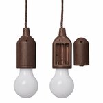 Retro Lampe Holzmotiv mit Kordel 90cm