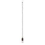 Retro Lampe Holzmotiv mit Kordel 90cm