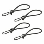 Zeltspanner elastisch schwarz mit Haken 4 Stuck