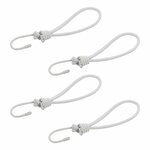 Zeltspanner elastisch weiß mit Haken 4 Stuck