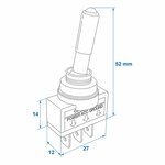 Kippschalter LED rot 12V-max. 20A