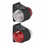 Breite Licht rot weiß 67x78mm flach
